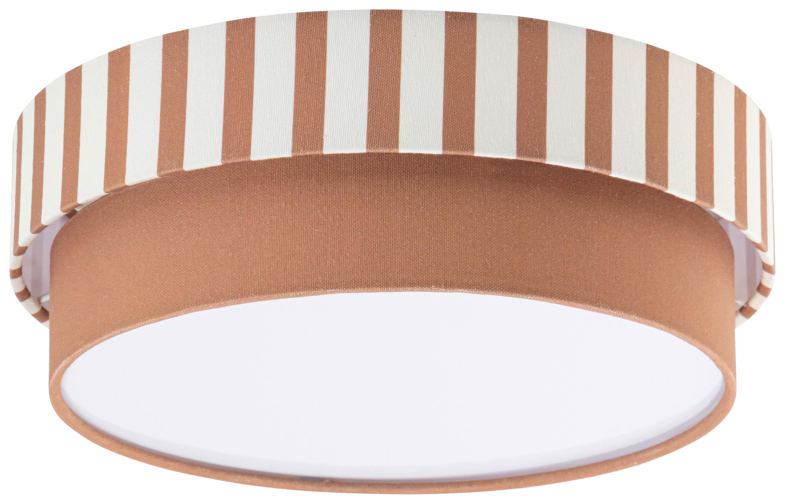 DECKENLEUCHTE  37/13 cm    - Braun/Naturfarben, MODERN, Kunststoff/Textil (37/13cm) - Novel