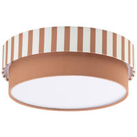 DECKENLEUCHTE  37/13 cm    - Braun/Naturfarben, MODERN, Kunststoff/Textil (37/13cm) - Novel