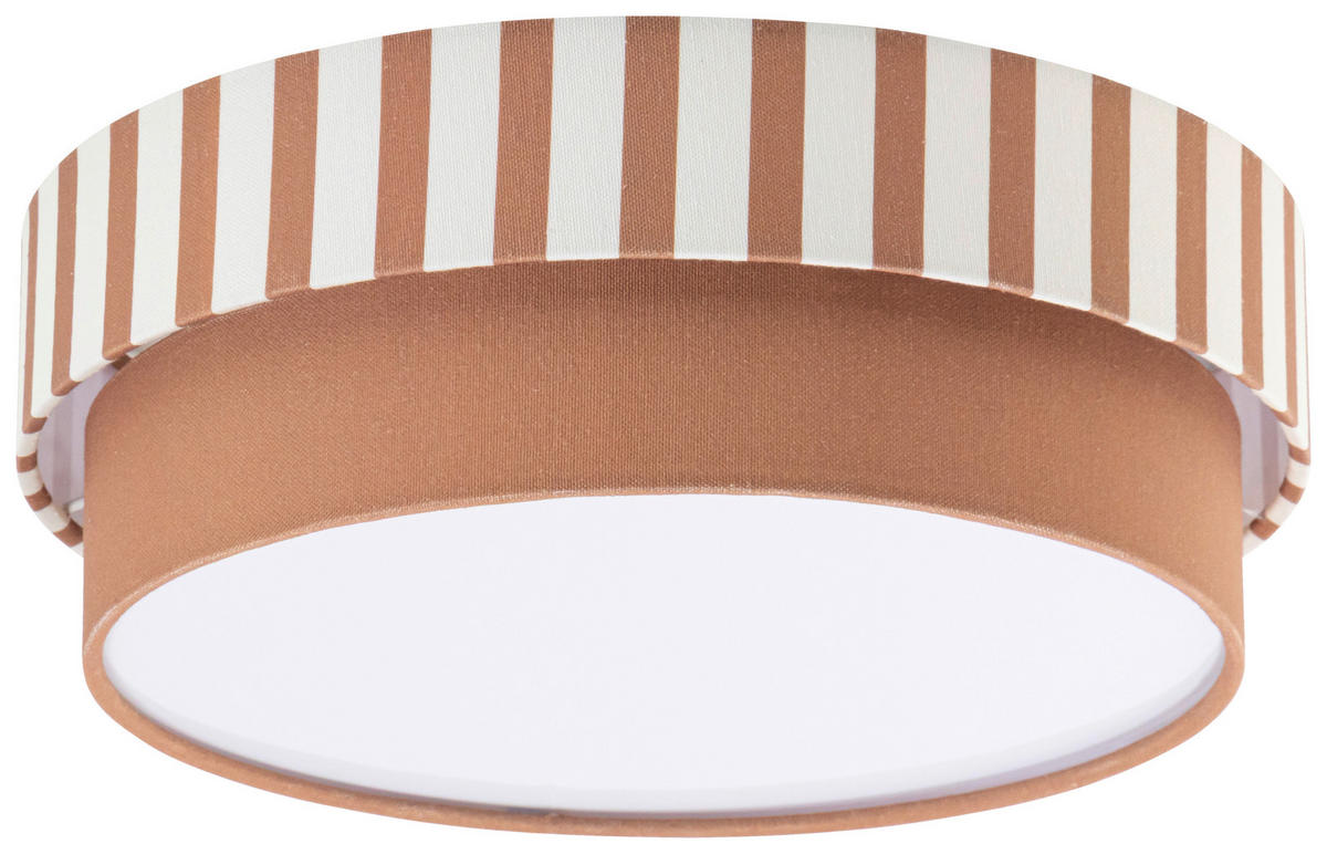 DECKENLEUCHTE  37/13 cm    - Braun/Naturfarben, MODERN, Kunststoff/Textil (37/13cm) - Novel