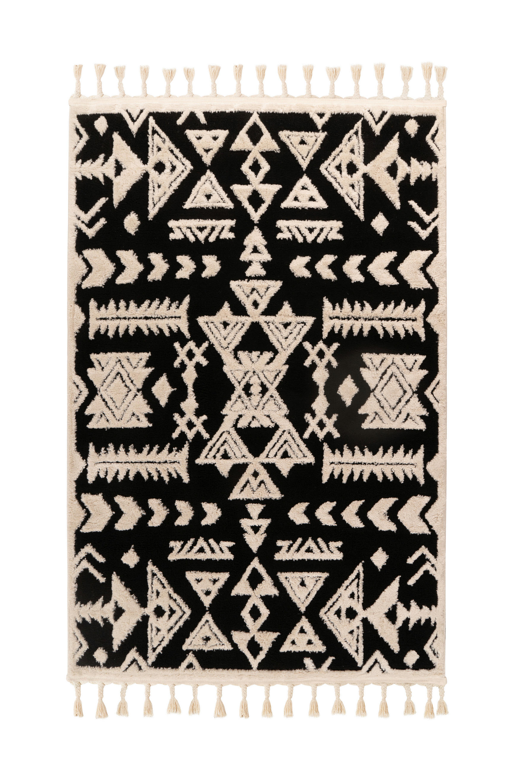 HOCHFLORTEPPICH 80/150 cm Schwarz  - Schwarz, KONVENTIONELL, Textil (80/150cm)