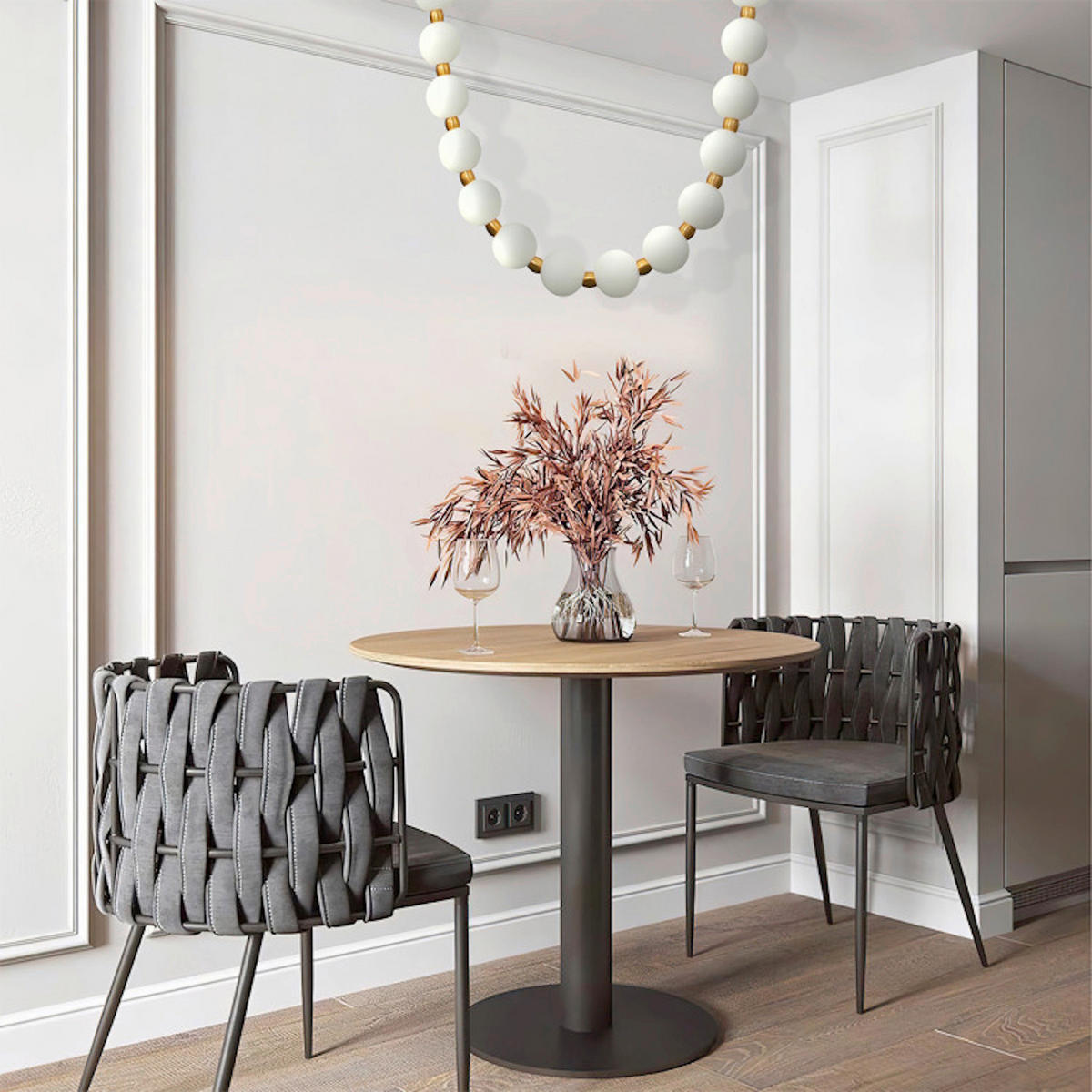 LED-HÄNGELEUCHTE Dorado 8/400/8 cm  - Weiß, Design, Kunststoff (8/400/8cm)