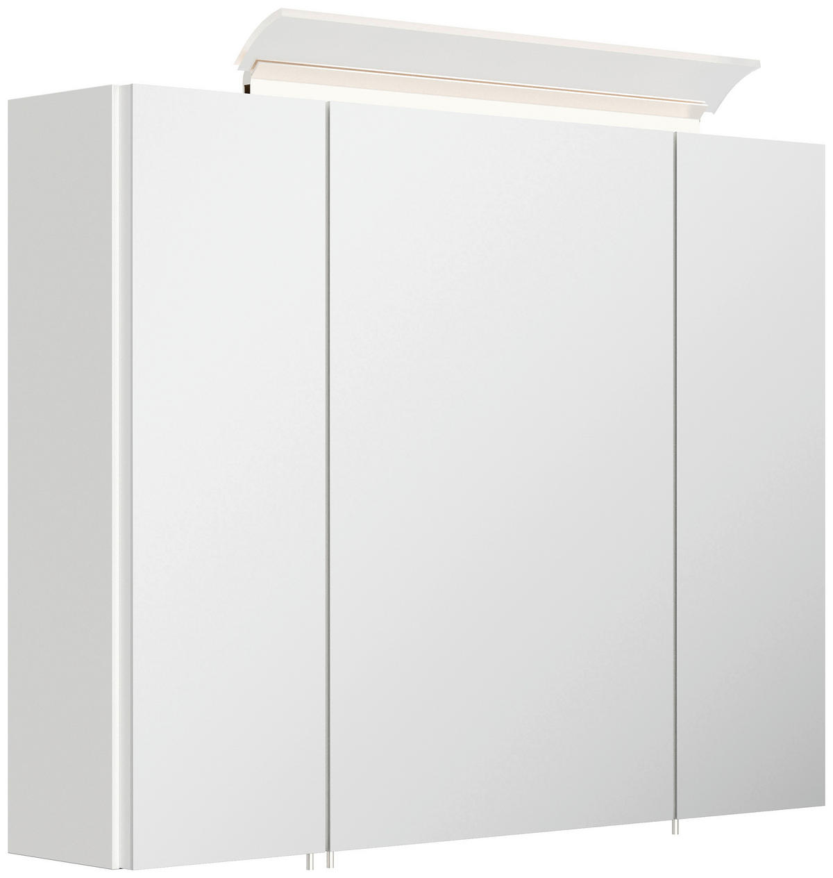 BADEZIMMER 3-teilig  in 190 cm  - Weiß Hochglanz/Weiß, Trend, Glas/Holzwerkstoff (190cm) - MID.YOU