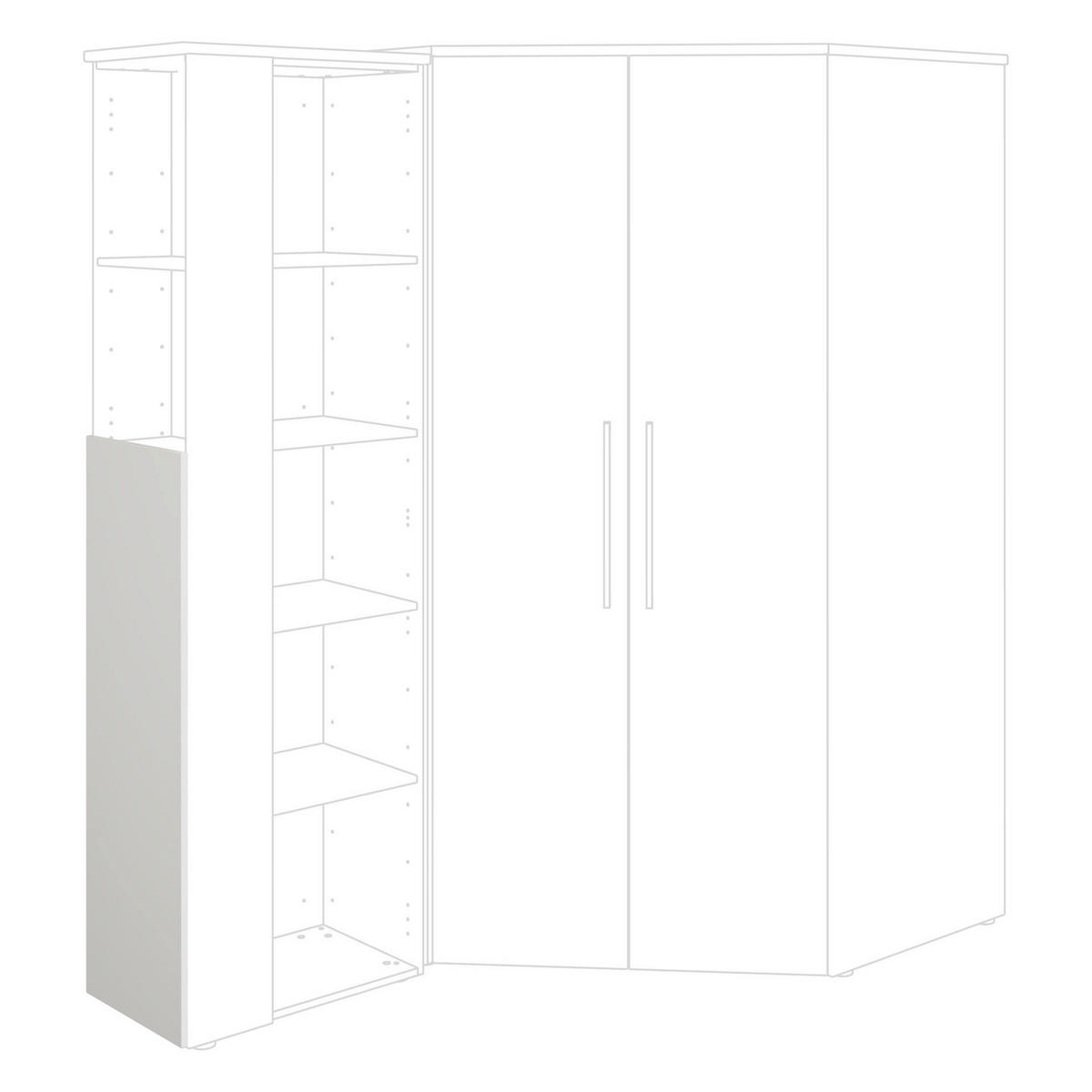 TÜR - Weiß, Basics, Holzwerkstoff (39,1/120,7/1,6cm) - Paidi
