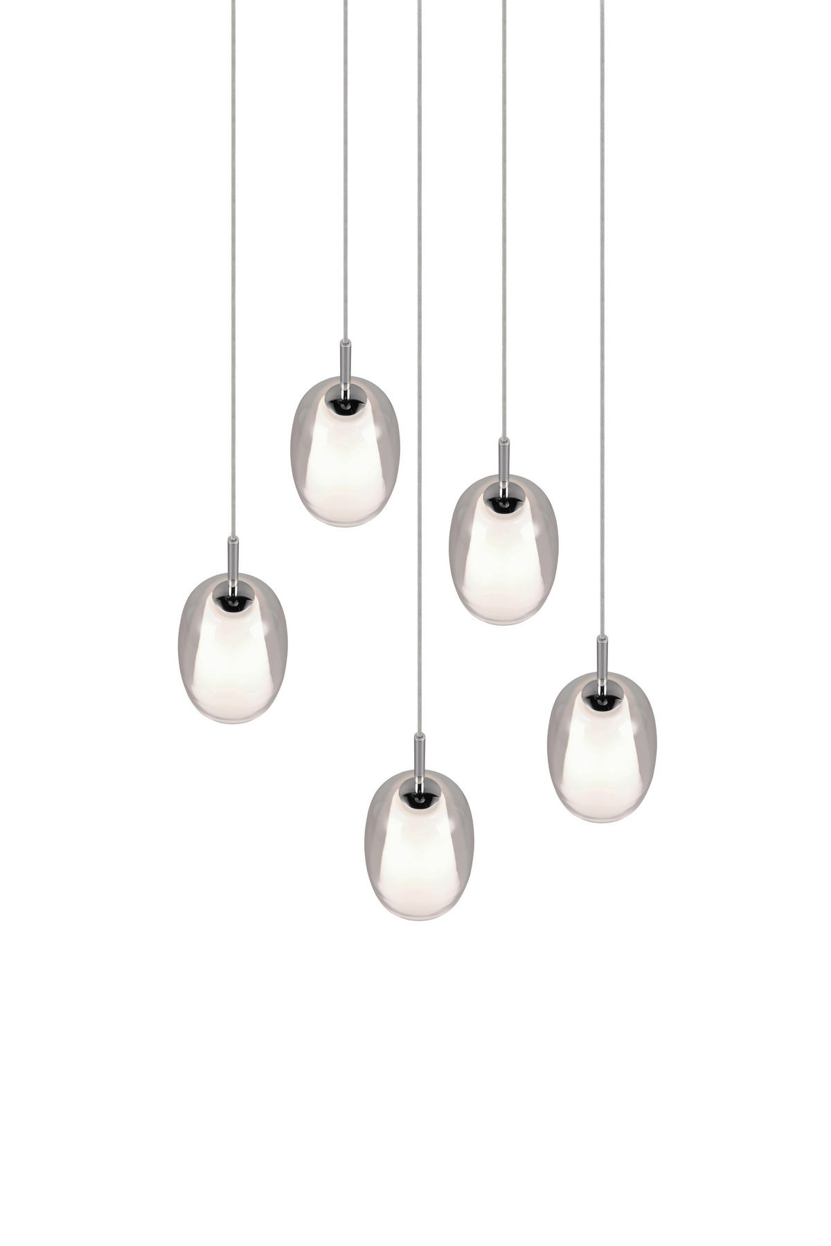 ZÁVĚSNÉ SVÍTIDLO, 48/150 cm  - průhledné/barvy chromu, Basics, kov/sklo (48/150cm)