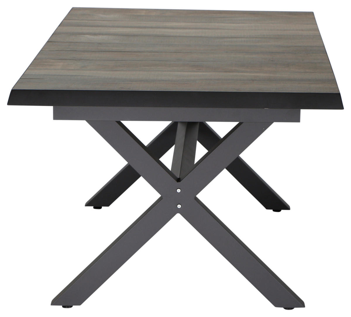 GARTENTISCH 200-260/100/77 cm Metall rechteckig  - Anthrazit/Graubraun, Basics, Keramik/Metall (200-260/100/77cm) - Siena Garden