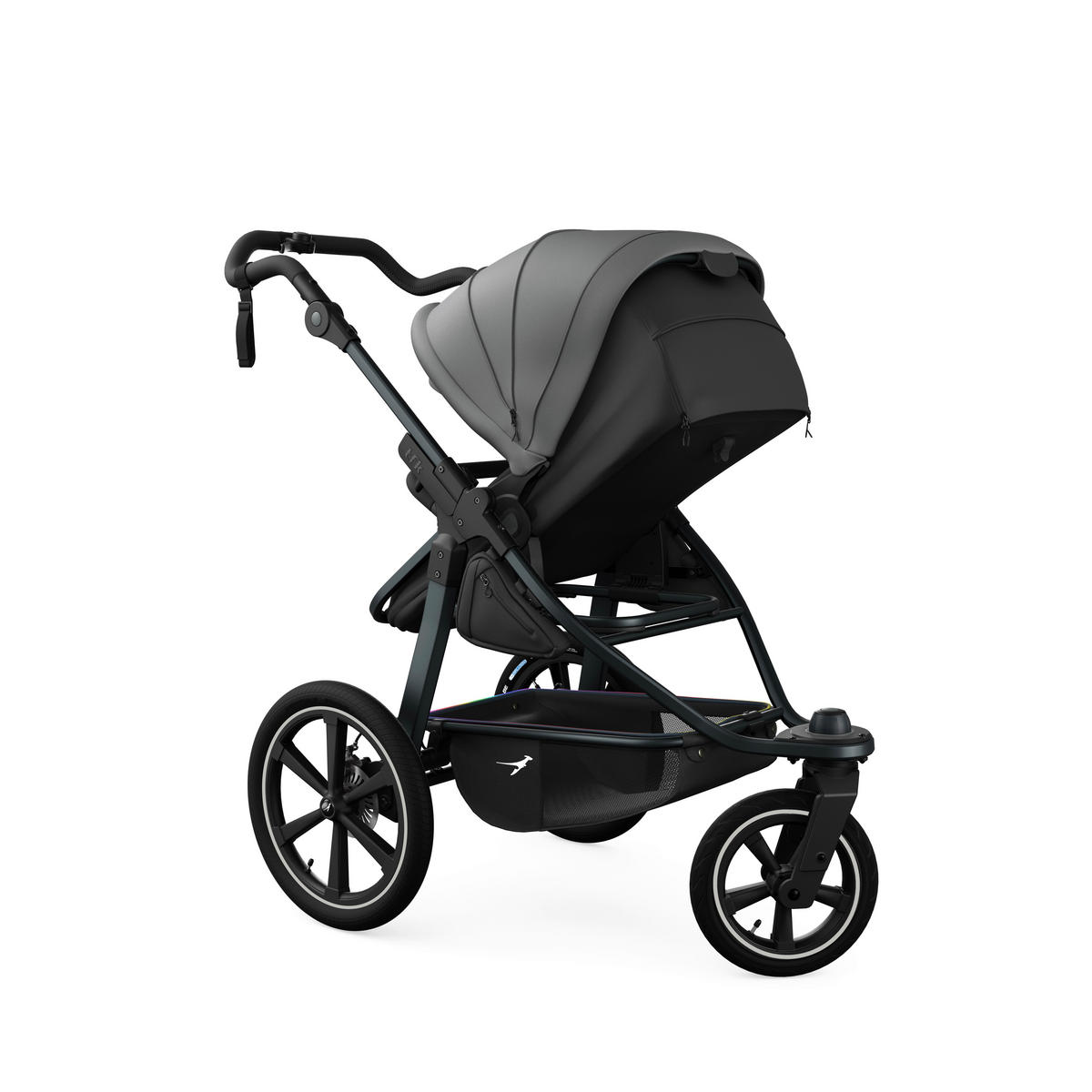 KOMBIKINDERWAGEN  tfk pro 2-in-1 Kombikinderwagen  grau  - Dunkelgrau/Anthrazit, Basics, Textil/Metall (66/118/110cm) - TFK