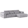 ECKSOFA Grau Chenille  - Schwarz/Grau, KONVENTIONELL, Kunststoff/Textil (290/203cm) - Carryhome