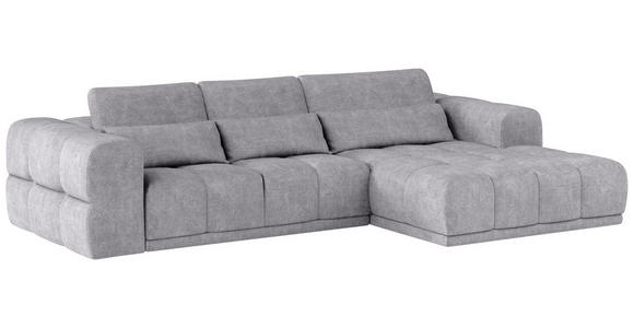 ECKSOFA Grau Chenille  - Schwarz/Grau, KONVENTIONELL, Kunststoff/Textil (290/203cm) - Carryhome