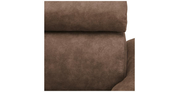 ECKSOFA Braun Lederlook  - Schwarz/Braun, Design, Kunststoff/Textil (230/263cm) - Hom`in
