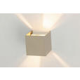 LED-WANDLEUCHTE 10/10/10 cm   - Sandfarben, Basics, Kunststoff/Metall (10/10/10cm) - Novel