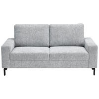 2-SITZER-SOFA  in Flachgewebe Hellgrau  - Hellgrau/Schwarz, Design, Textil/Metall (178/86/97cm) - Hom`in