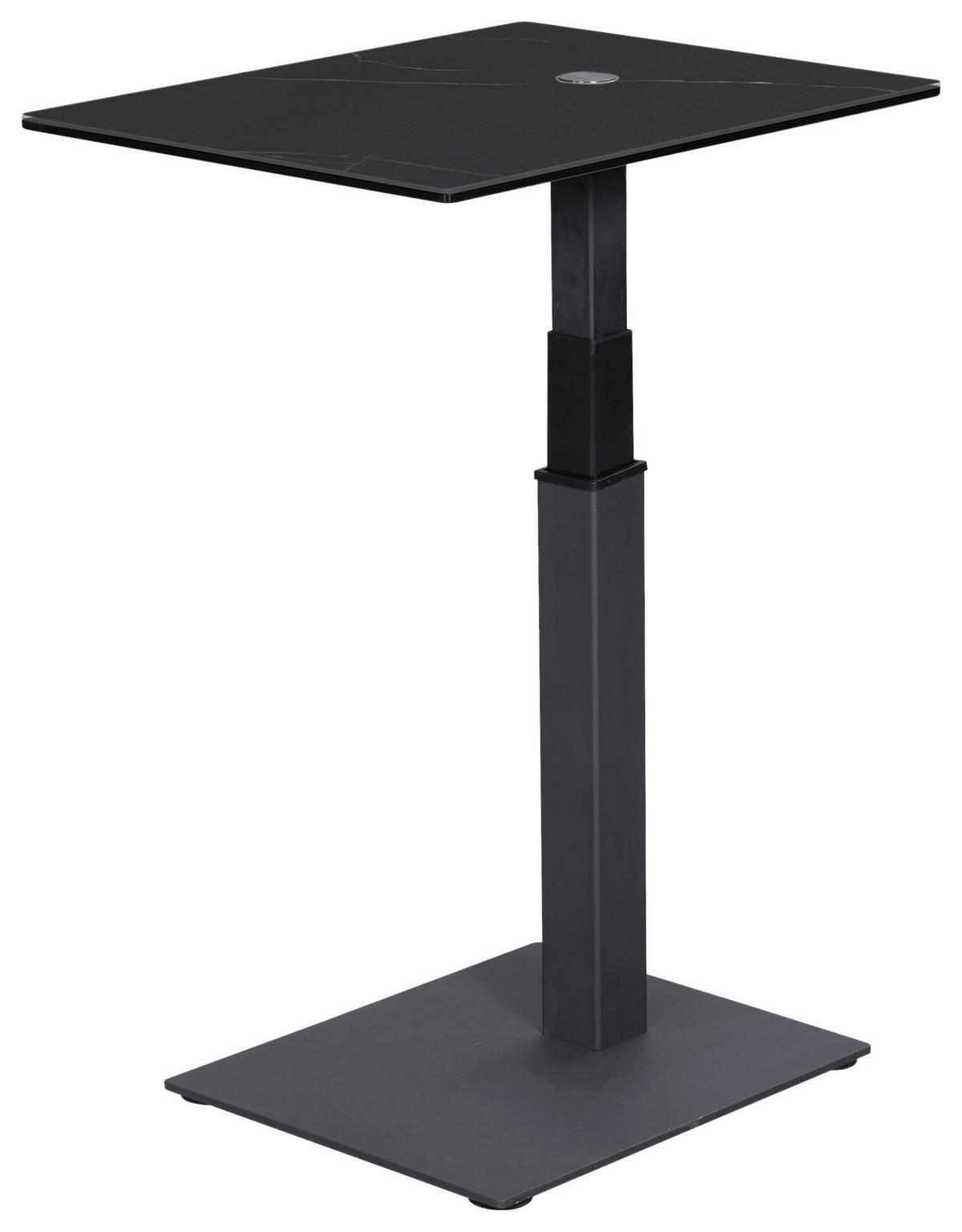 SIDOBORD i metall, glas, keramik 45/35/45-65 cm  - svart/antracit, Design, metall/glas (45/35/45-65cm) - Dieter Knoll