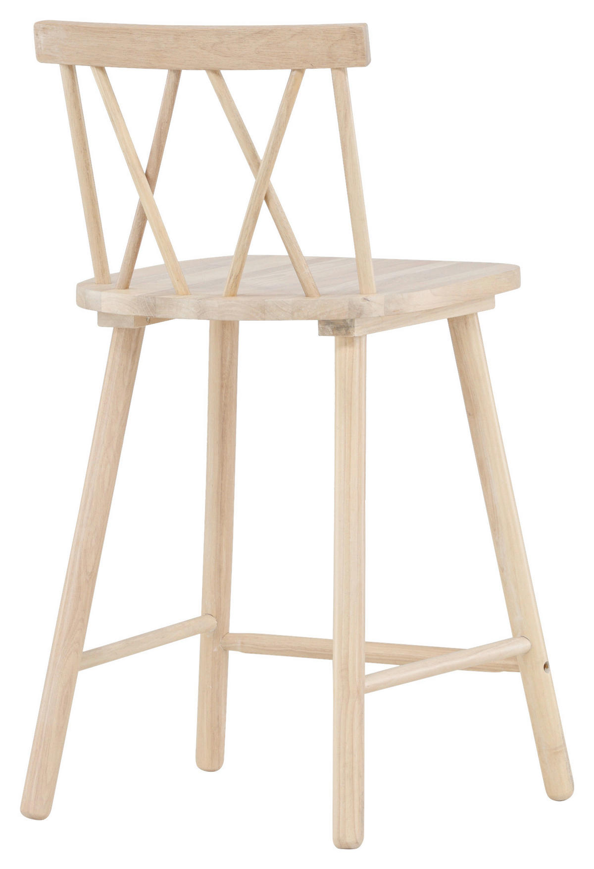 BARHOCKER-SET Weiß Kautschukholz abwischbar  - Weiß, Design, Holz (43/90/44cm) - Livetastic