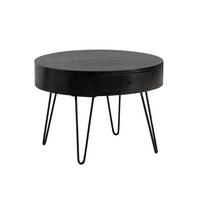 SOFFBORD i trä 60/60/43 cm  - svart, Design, metall/trä (60/60/43cm) - MID.YOU