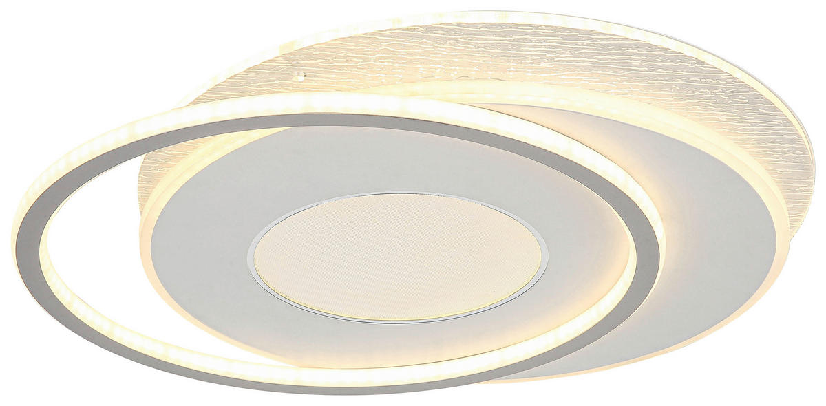 DECKENLEUCHTE 44/48/5 cm   - Chromfarben/Alufarben, Trend, Kunststoff/Metall (44/48/5cm) - Novel