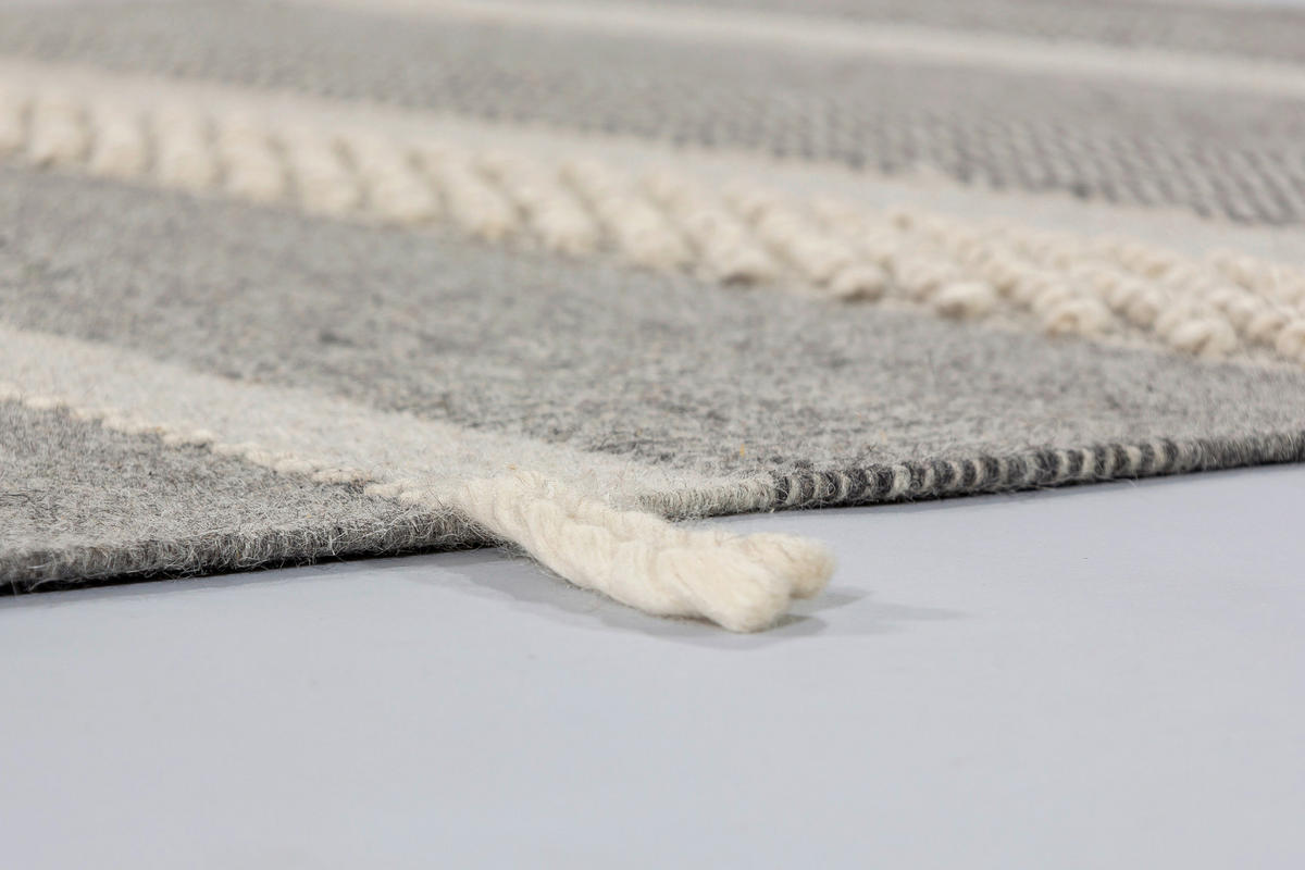 HANDWEBTEPPICH 170/240 cm Botana Grau, Beige  - Beige/Grau, KONVENTIONELL, Textil (170/240cm) - Schöner Wohnen