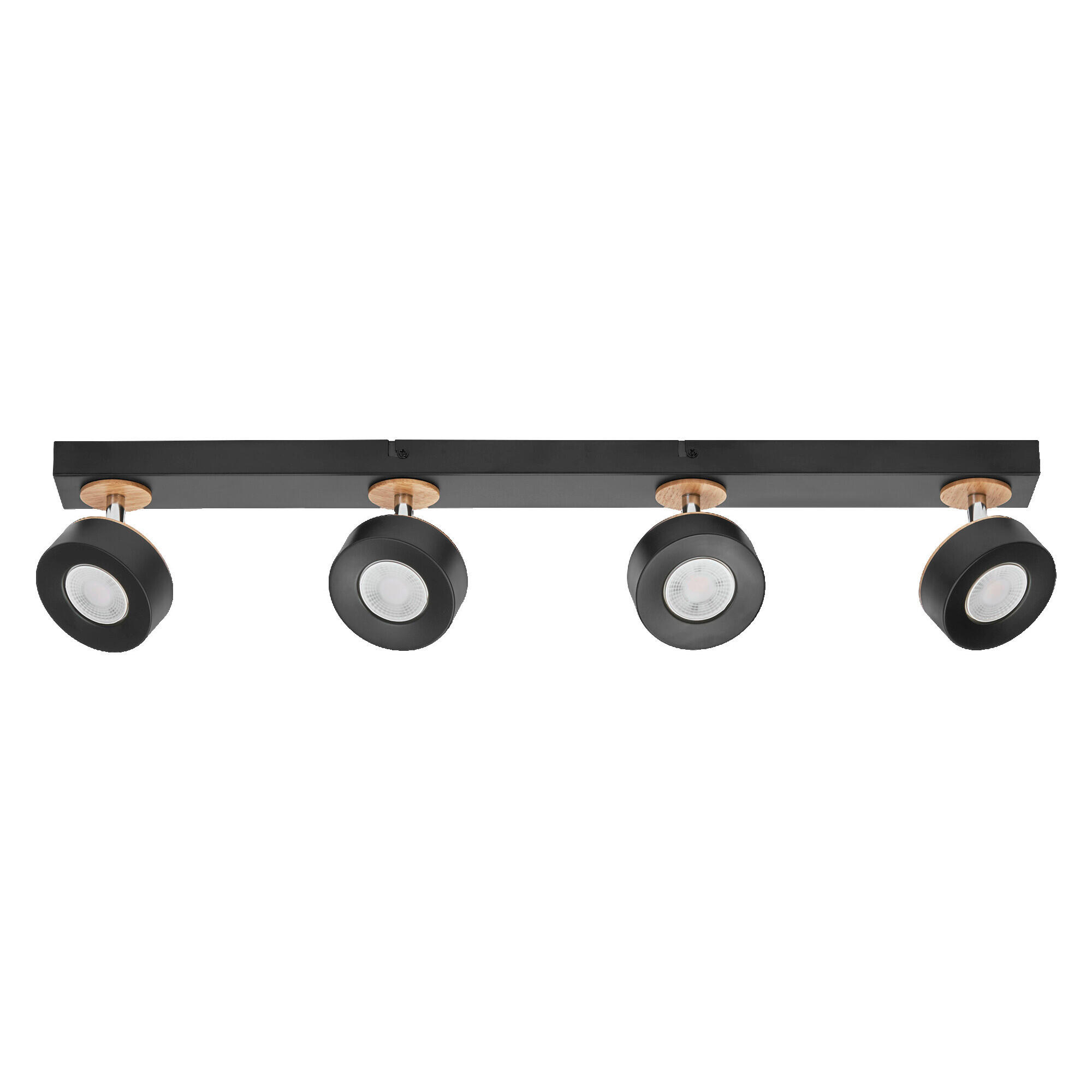 LED-STRAHLER 69,8/9/10,8 cm   - Schwarz, Design, Holz/Kunststoff (69,8/9/10,8cm) - Osram