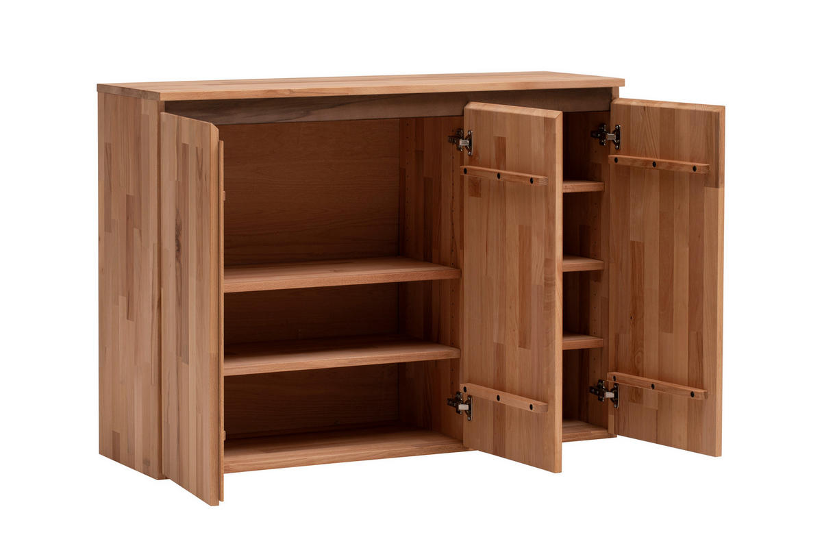 SIDEBOARD  120/88/39 cm  - Kernbuche, Natur, Holz (120/88/39cm) - Linea Natura