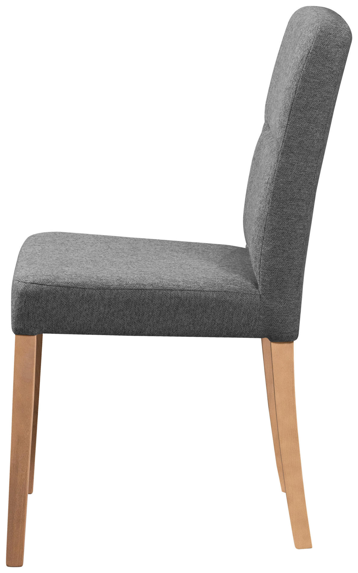 STUHL - Eichefarben/Grau, KONVENTIONELL, Holz/Textil (43/91/58cm)