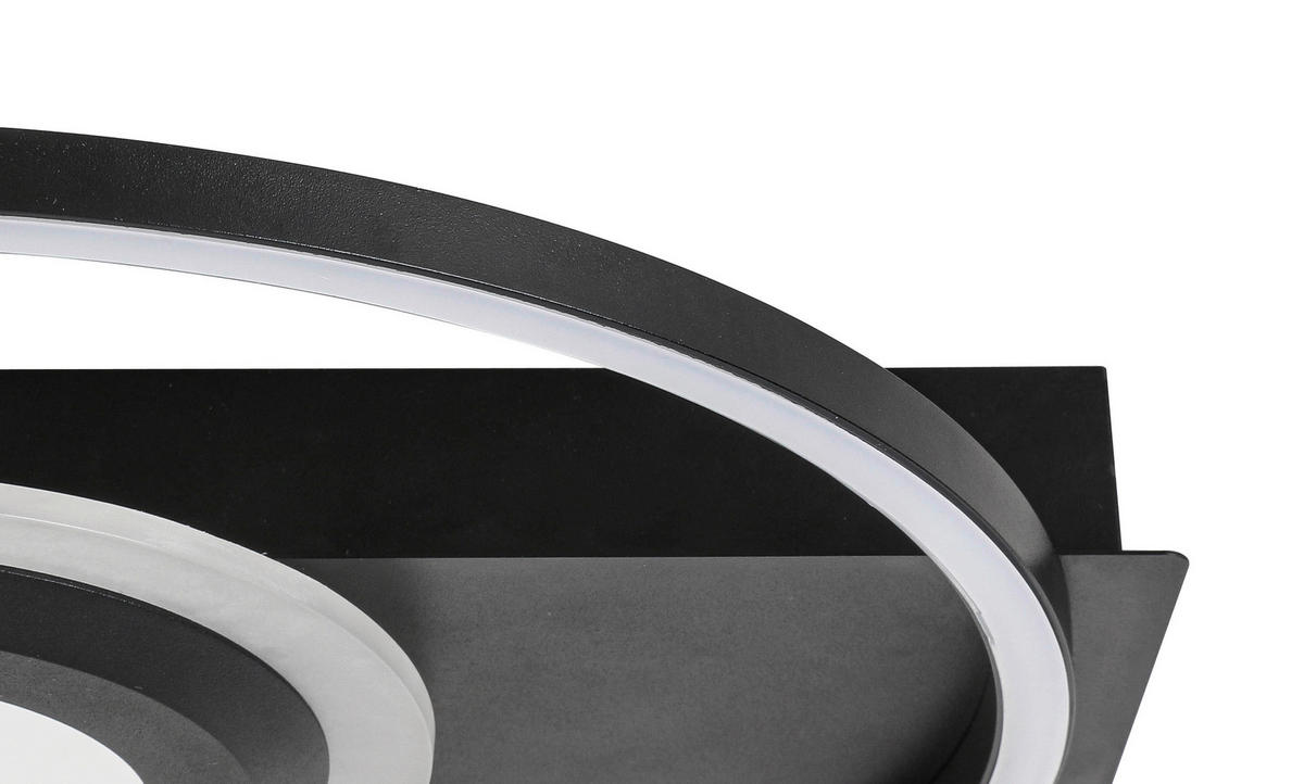 LED-DECKENLEUCHTE 42/40/6 cm   - Schwarz, Trend, Kunststoff/Metall (42/40/6cm) - Novel