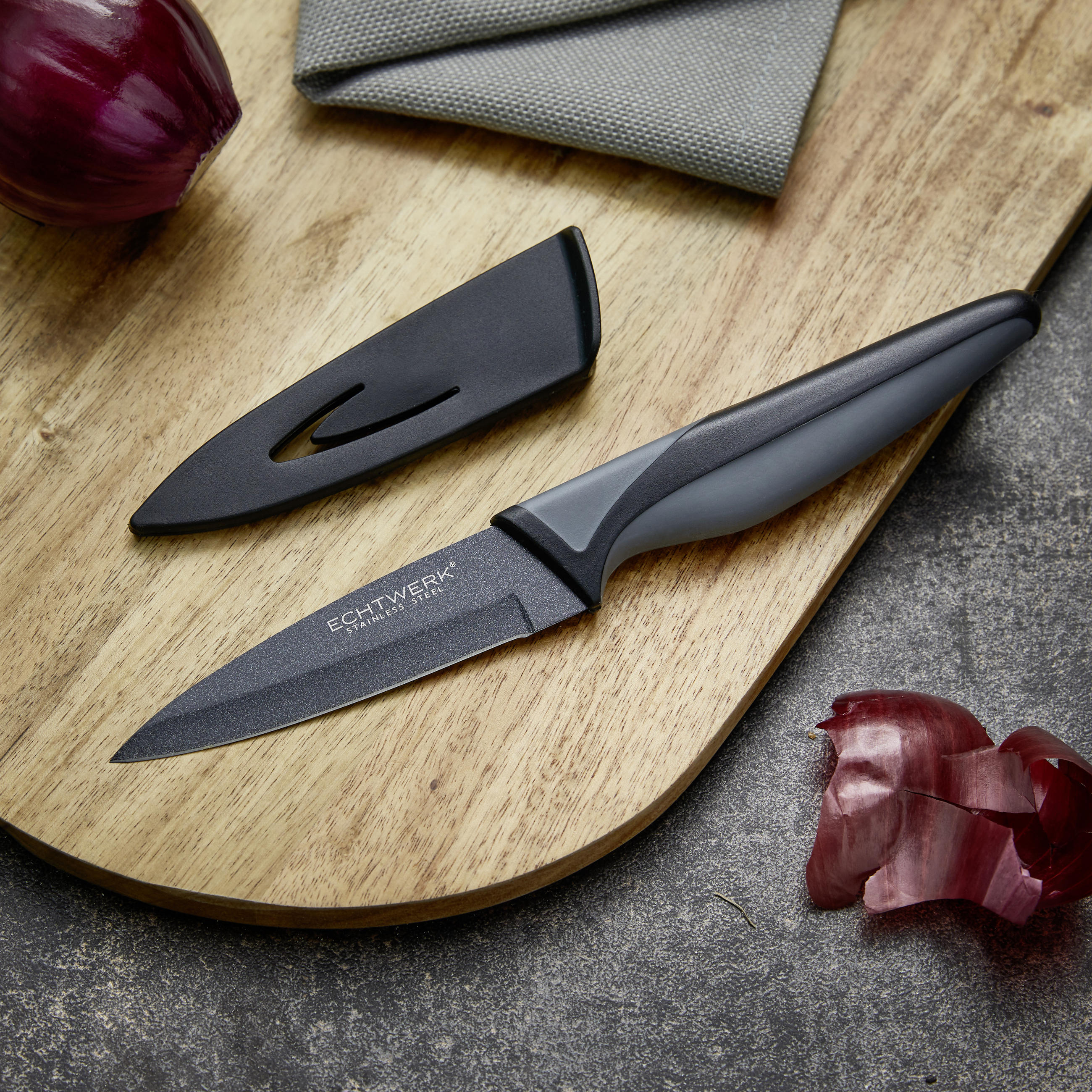SCHÄLMESSER   19,5 cm  - Schwarz, MODERN, Kunststoff/Metall (19,5cm) - Echtwerk
