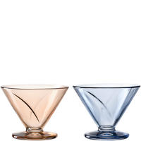 DESSZERTES TÁLKA  - sárgabarack/kék, Basics, üveg (12/9/12cm) - Leonardo