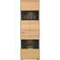 VITRINE Eiche massiv - Silberfarben/Schwarz, Design, Glas/Holz (63/200/40cm) - MUSTERRING