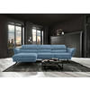 ECKSOFA in Velours Hellblau  153/283 cm  - Schwarz/Hellblau, Design, Textil/Metall (153/283cm) - Valdera