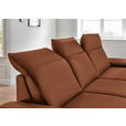 ECKSOFA Rivello in Echtleder Cognac  328/193 cm  - Cognac/Schwarz, Design, Leder/Metall (328/193cm) - Dieter Knoll