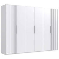 DREHTÜRENSCHRANK 300/216/58 cm 6-türig Weiß  - Weiß, MODERN, Holzwerkstoff/Metall (300/216/58cm) - MID.YOU