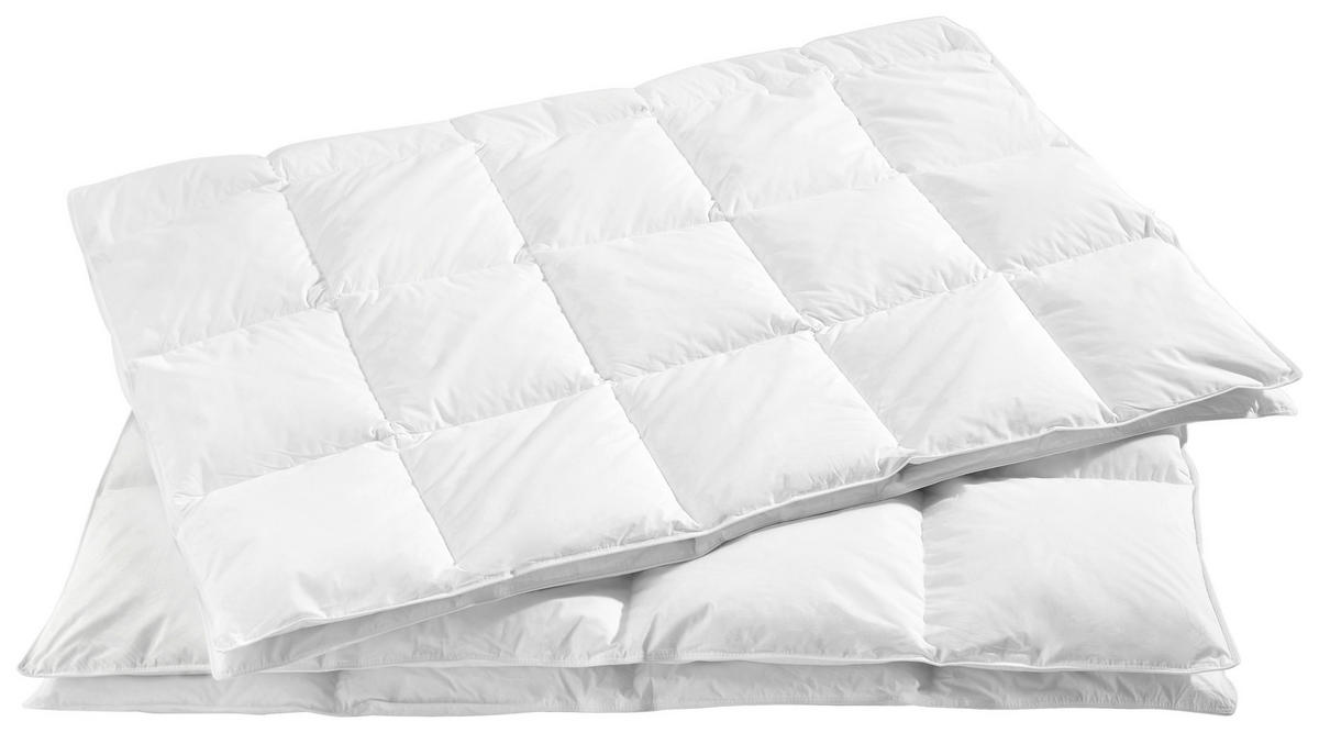 DAUNENDECKE  Polarstern  155/220 cm   - Weiß, Textil (155/220cm) - Billerbeck