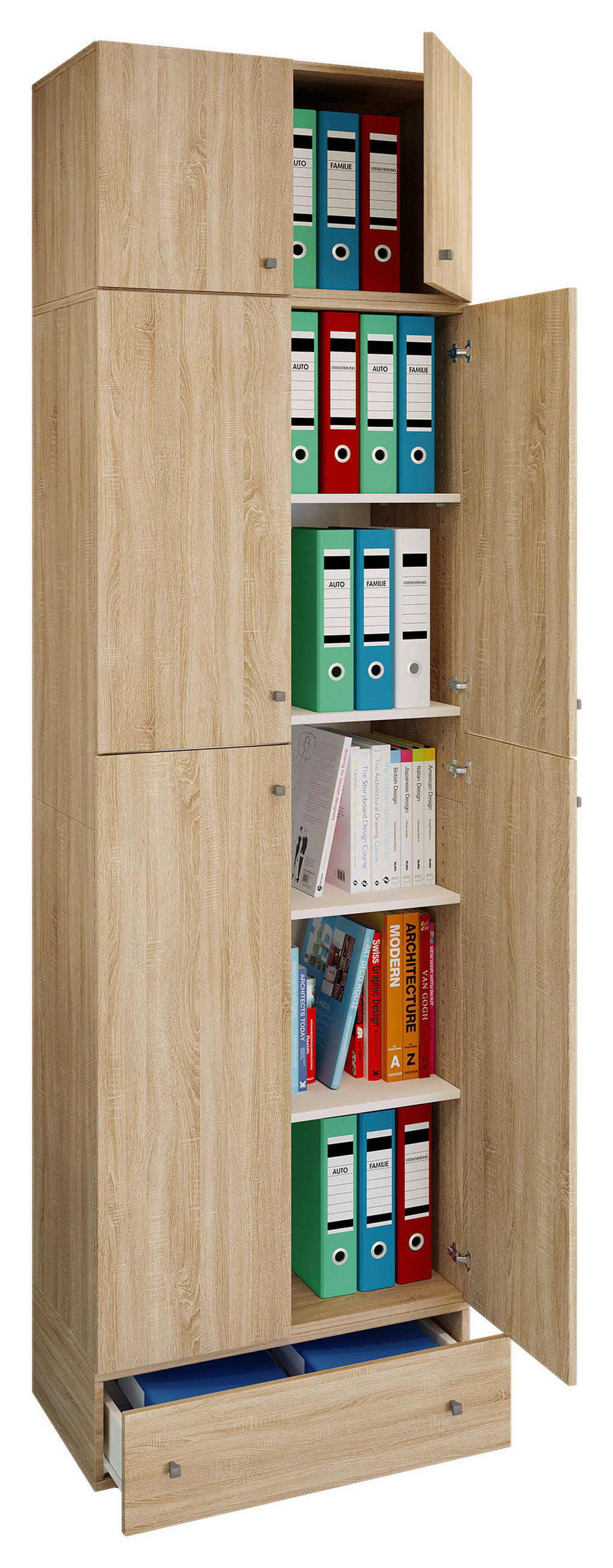 AKTENSCHRANK Sonoma Eiche  - Sonoma Eiche, MODERN, Holzwerkstoff (70/240/39cm) - MID.YOU