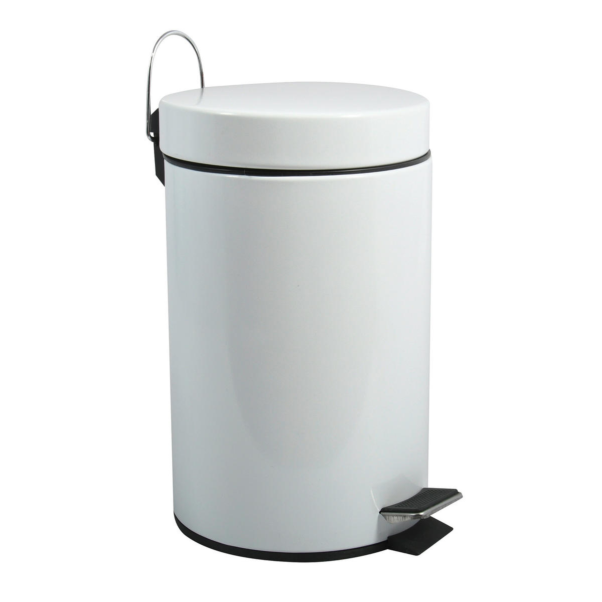 TRETEIMER STEEL 12 L  - Schwarz/Weiß, Basics, Kunststoff/Metall (25/40.4/25cm) - Spirella
