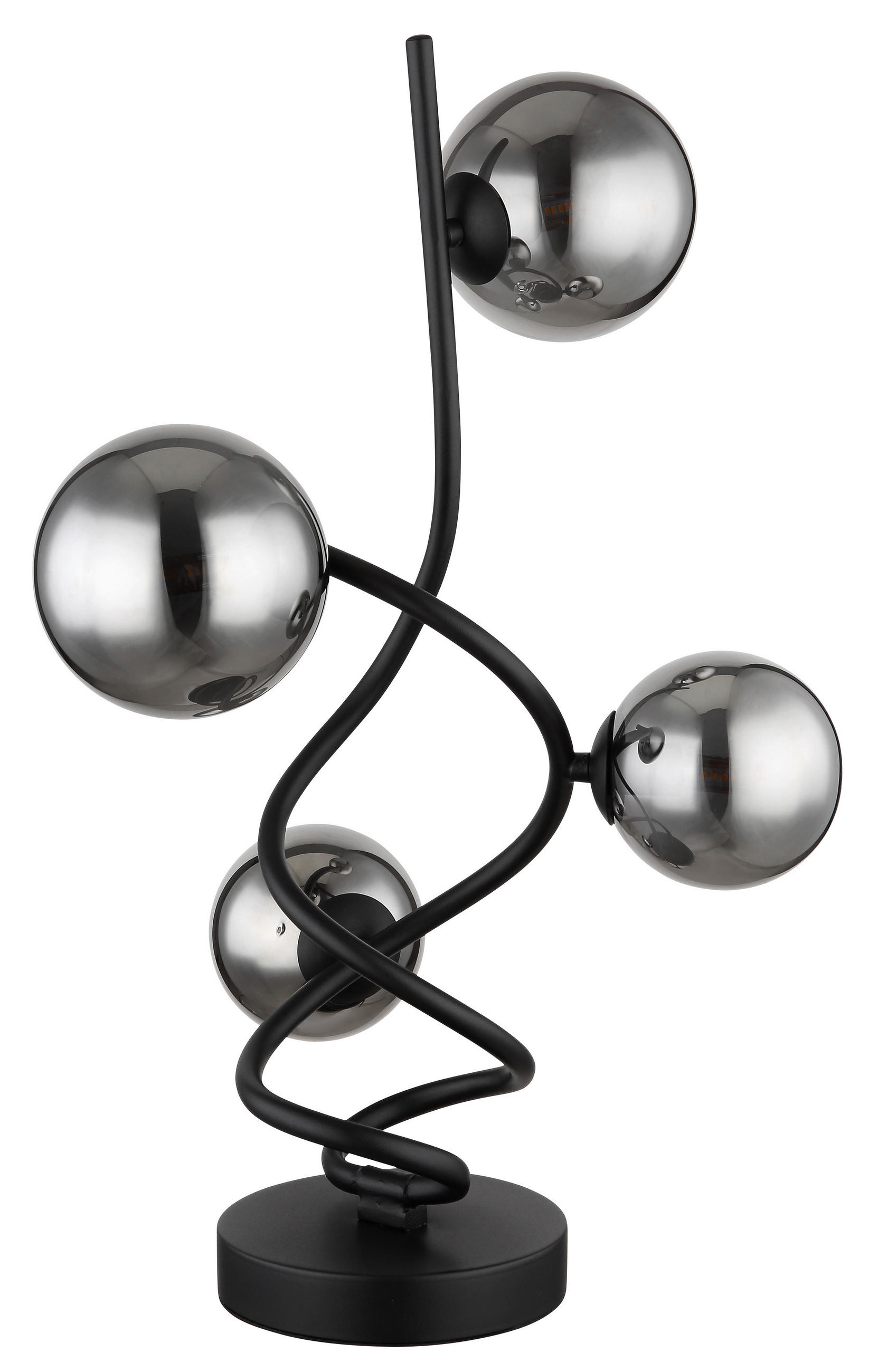 LED BORDSLAMPA - svart, Design, metall/glas (15/52cm) - Globo