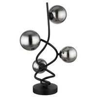 LED-TISCHLEUCHTE - Schwarz, Design, Glas/Kunststoff (15/52cm) - Globo