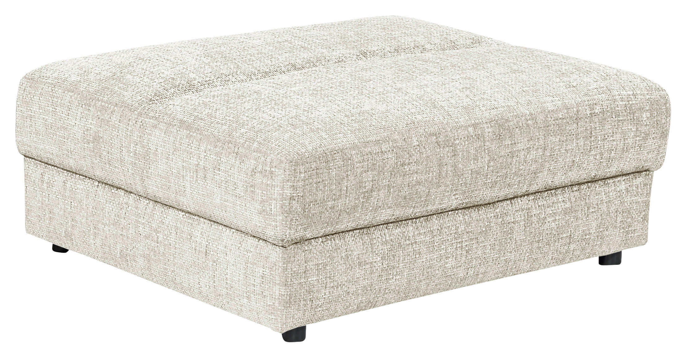 HOCKER Webstoff Beige  - Beige/Schwarz, KONVENTIONELL, Kunststoff/Textil (114/43/84cm) - MID.YOU