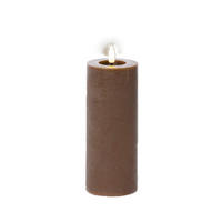 LED-KERZE 7/19 cm  - Dunkelbraun, Basics, Kunststoff/Paraffin (7/19cm) - Ambia Home