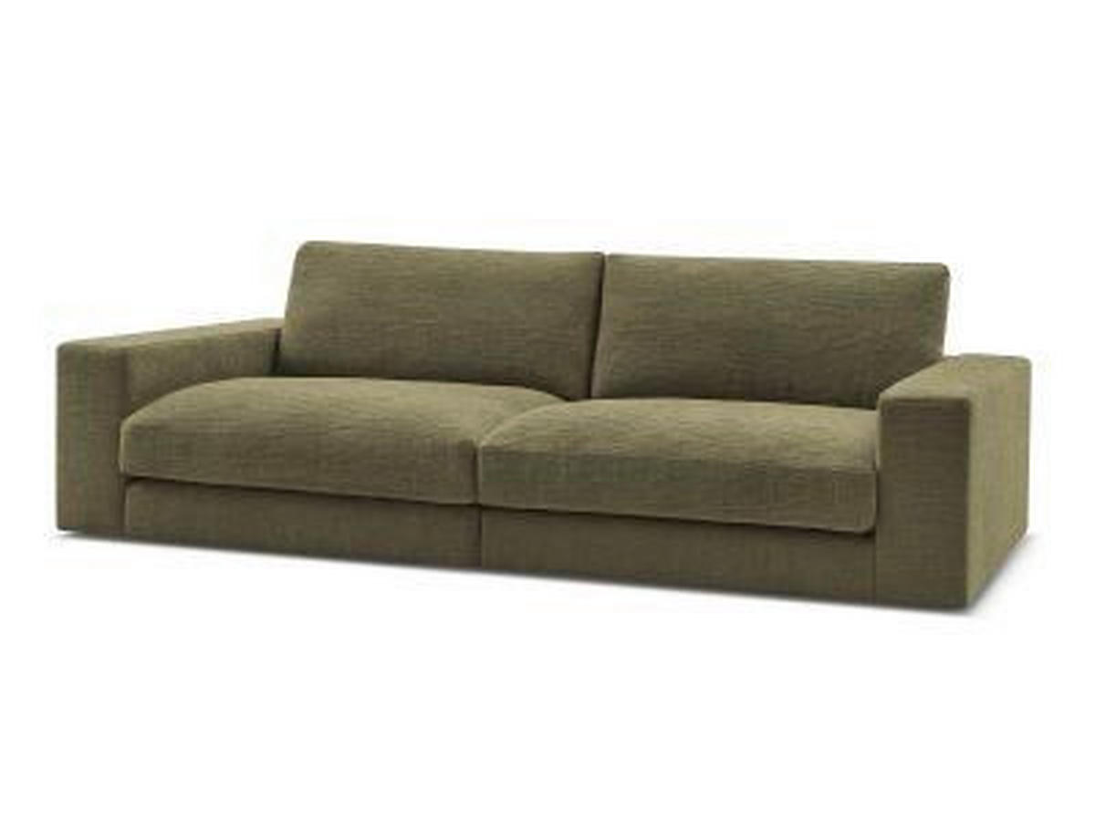 3-SITZER-SOFA LEONARD Struktur Grün  - Schwarz/Grün, MODERN, Kunststoff/Textil (234/109/77cm)