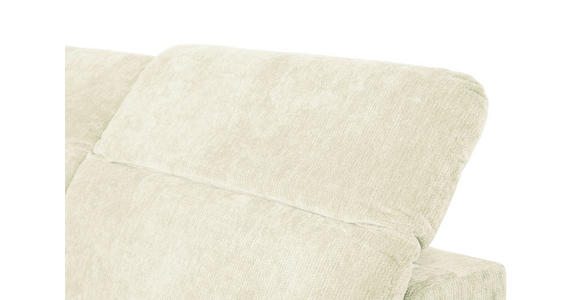 ECKSOFA Creme Chenille Kopfteilverstellung, Sitztiefenverstellung  - Creme/Schwarz, Design, Textil/Metall (307/243cm) - Xora