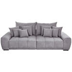 BIGSOFA in Flachgewebe Grau  - Schwarz/Grau, KONVENTIONELL, Holz/Textil (280/67/120cm) - Carryhome