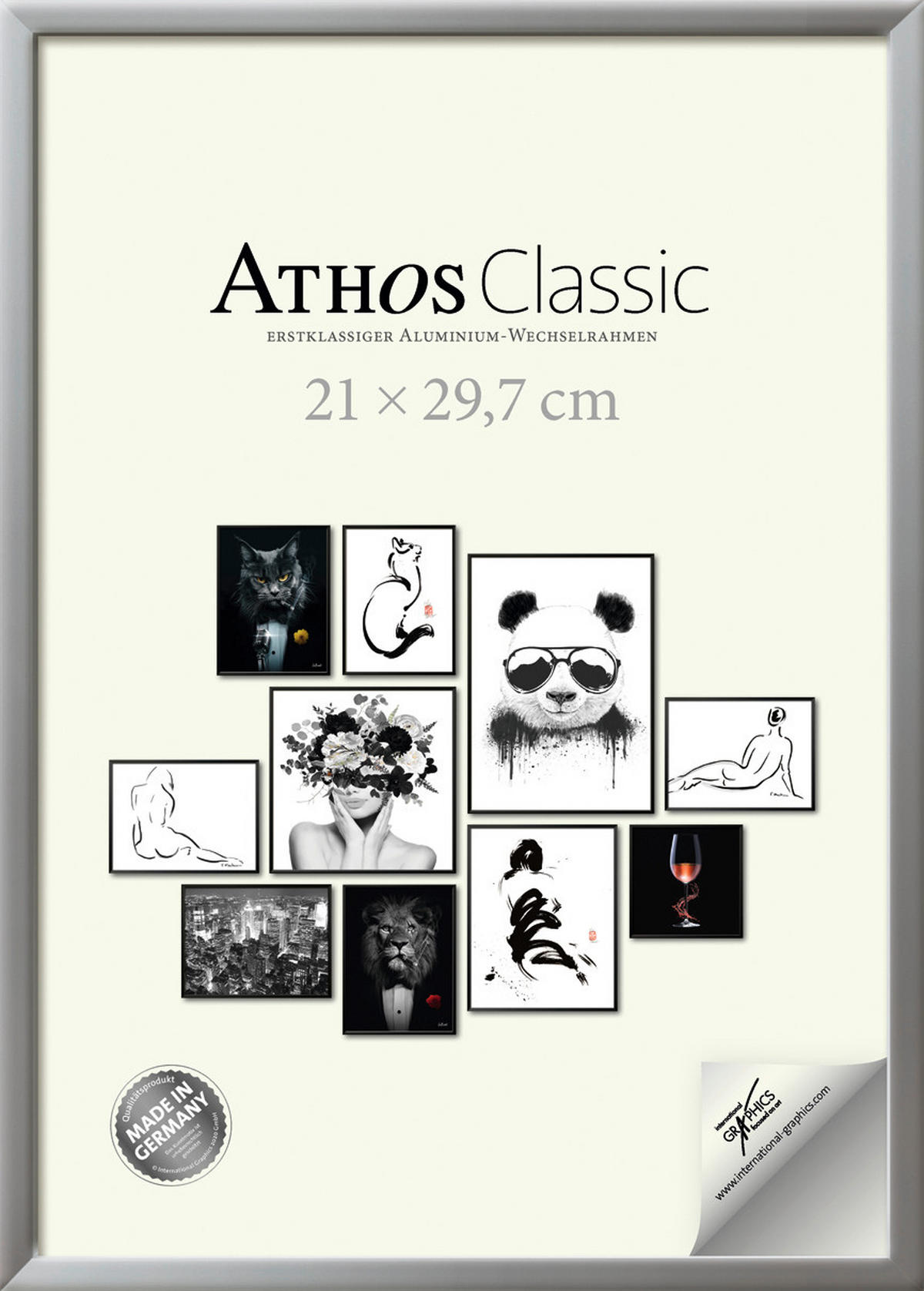 BILDERRAHMEN - Silberfarben, Basics, Papier/Holzwerkstoff (21/30/1,8cm)