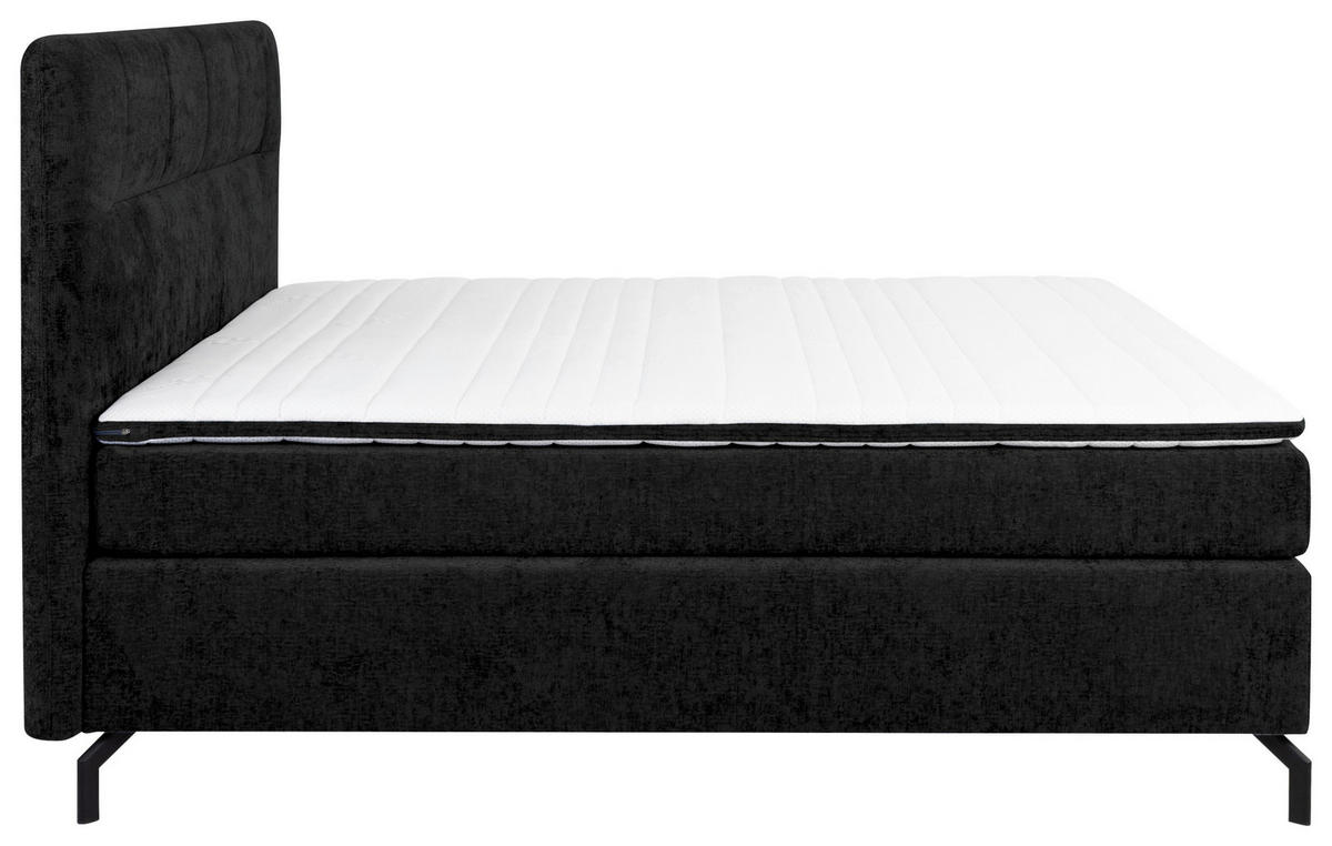 BOXSPRINGBETT 160/200 cm  in Schwarz  - Schwarz, Design, Textil/Metall (160/200cm) - Esposa