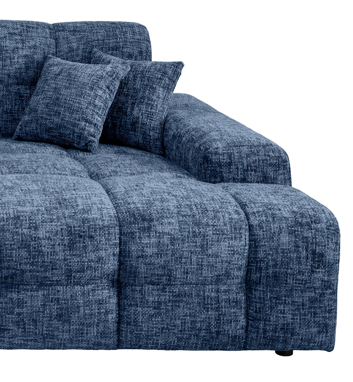 BIGSOFA in Struktur Blau  - Blau/Schwarz, MODERN, Kunststoff/Textil (304/87/155cm) - Livetastic