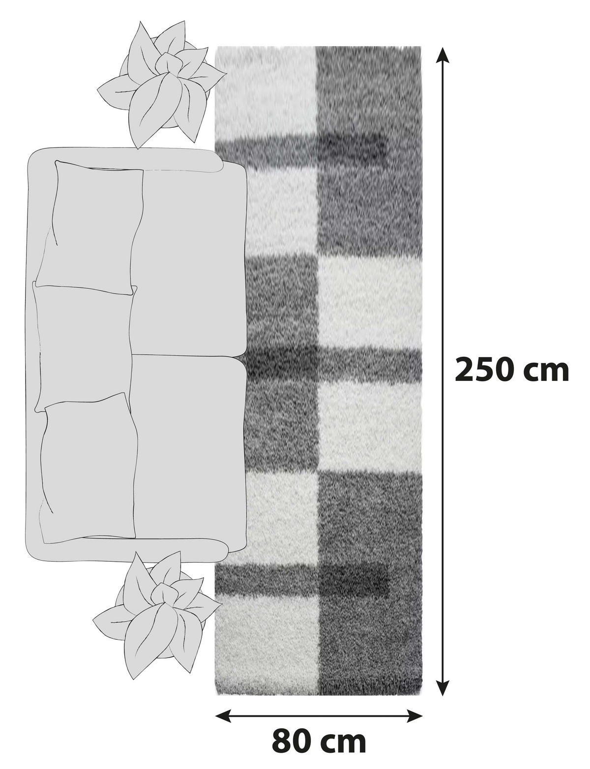 GOLVLÖPARE 80/250 cm Gala 2505  - ljusgrå, Design, textil (80/250cm) - Novel
