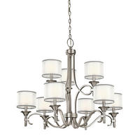 LUSTER, 87/84.9 cm  - strieborná, Konventionell, kov/sklo (87/84.9cm) - Elstead Lighting