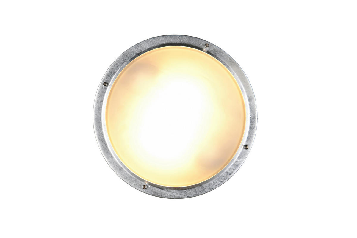 AUßENWANDLEUCHTE Barito 30/11 cm  - Zinkfarben/Weiß, Design, Glas/Metall (30/11cm) - Trio Leuchten