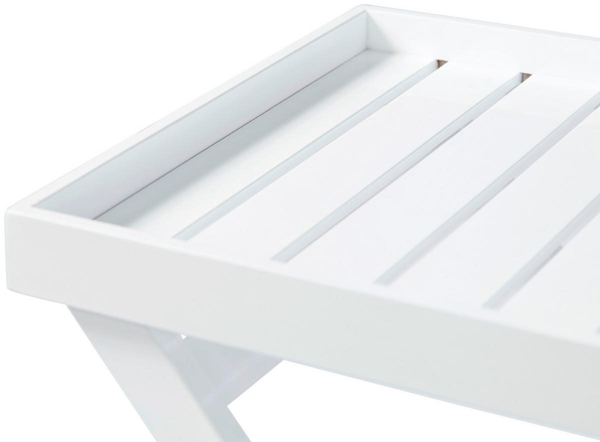 TABLETTTISCH in Holz 60/40/65 cm  - Weiss Hochglanz, Konventionell, Holz (60/40/65cm) - MID.YOU
