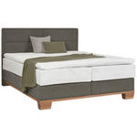 BOXSPRINGBETT 160/200 cm  in Eichefarben, Greige  - Greige/Eichefarben, Natur, Holz/Textil (160/200cm) - Valnatura