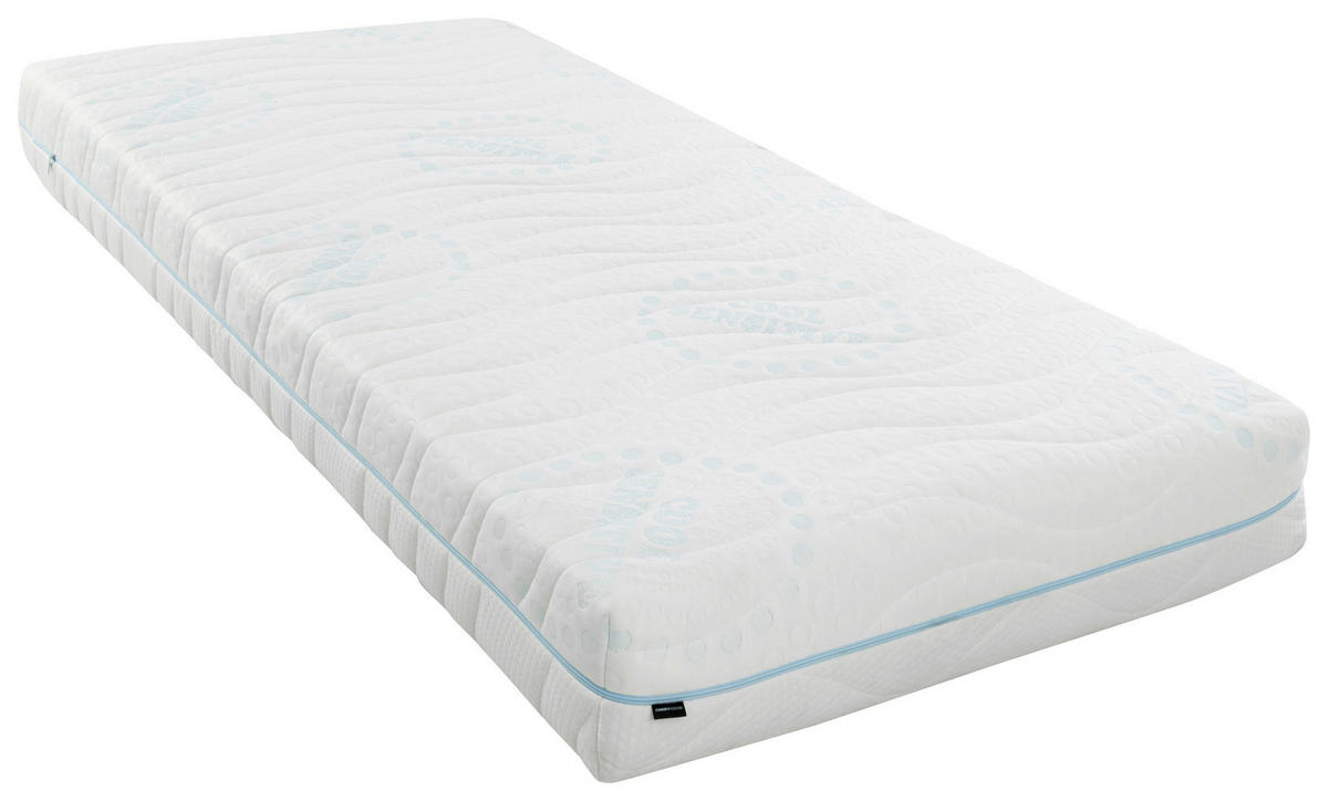 TASCHENFEDERKERNMATRATZE 90/200 cm Höhe ca. 23 cm 7 -Zonen - Weiß, Basics, Textil (90/200cm) - Sleeptex