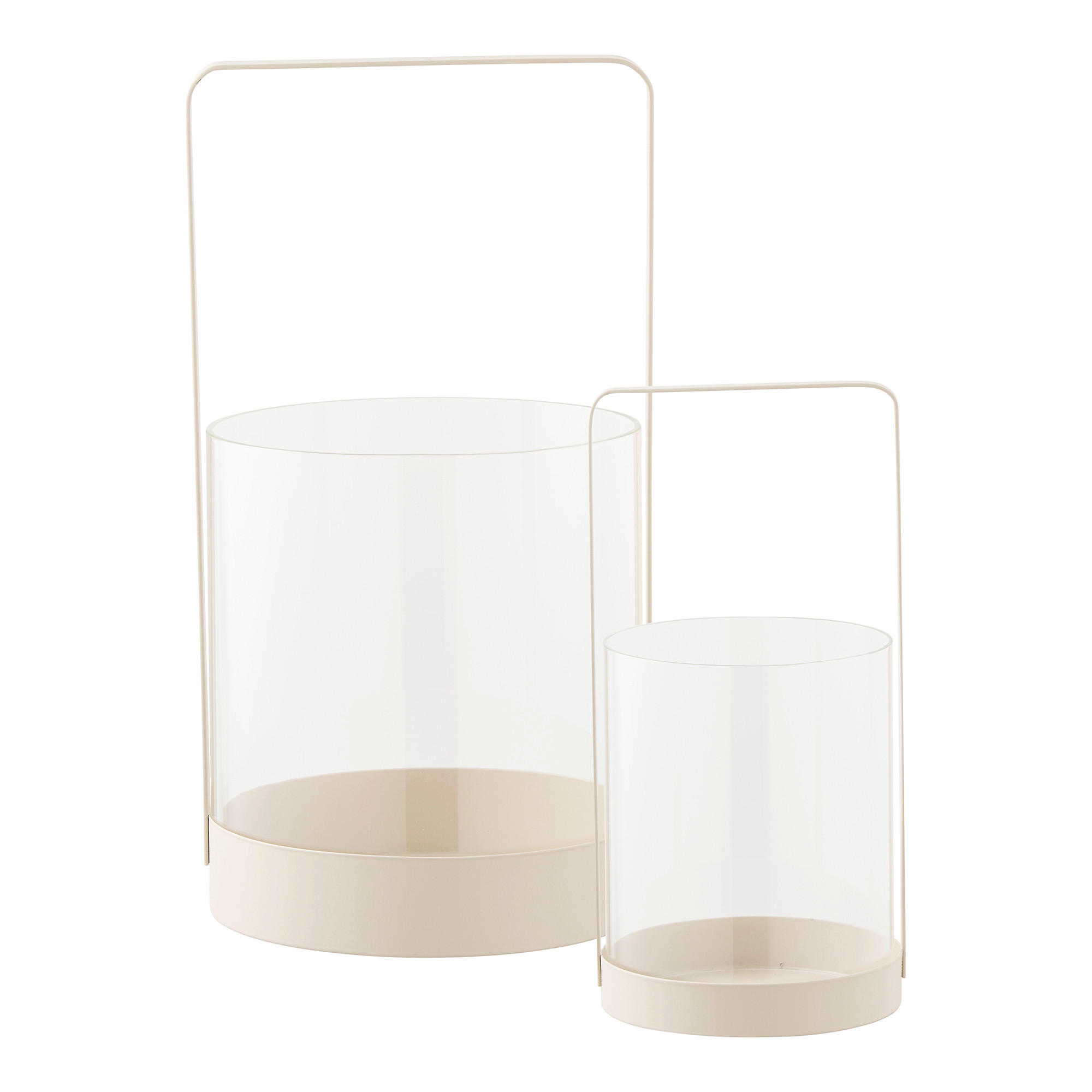 WINDLICHTSET - Beige, Basics, Glas/Metall